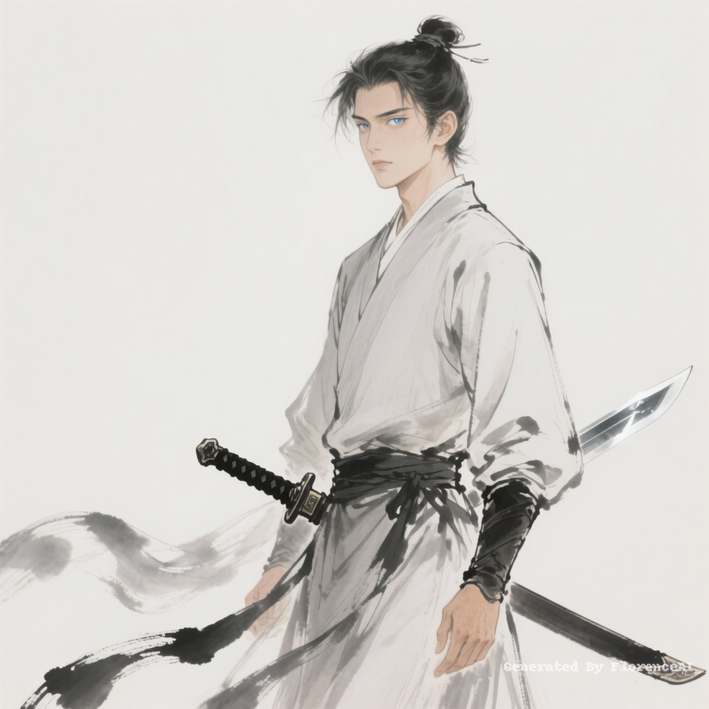 给我一个古风男主
一身素色劲装，腰悬一柄乌木鞘长剑，身形挺拔如松，行走间衣袂轻扬，不见半分拖沓。面如