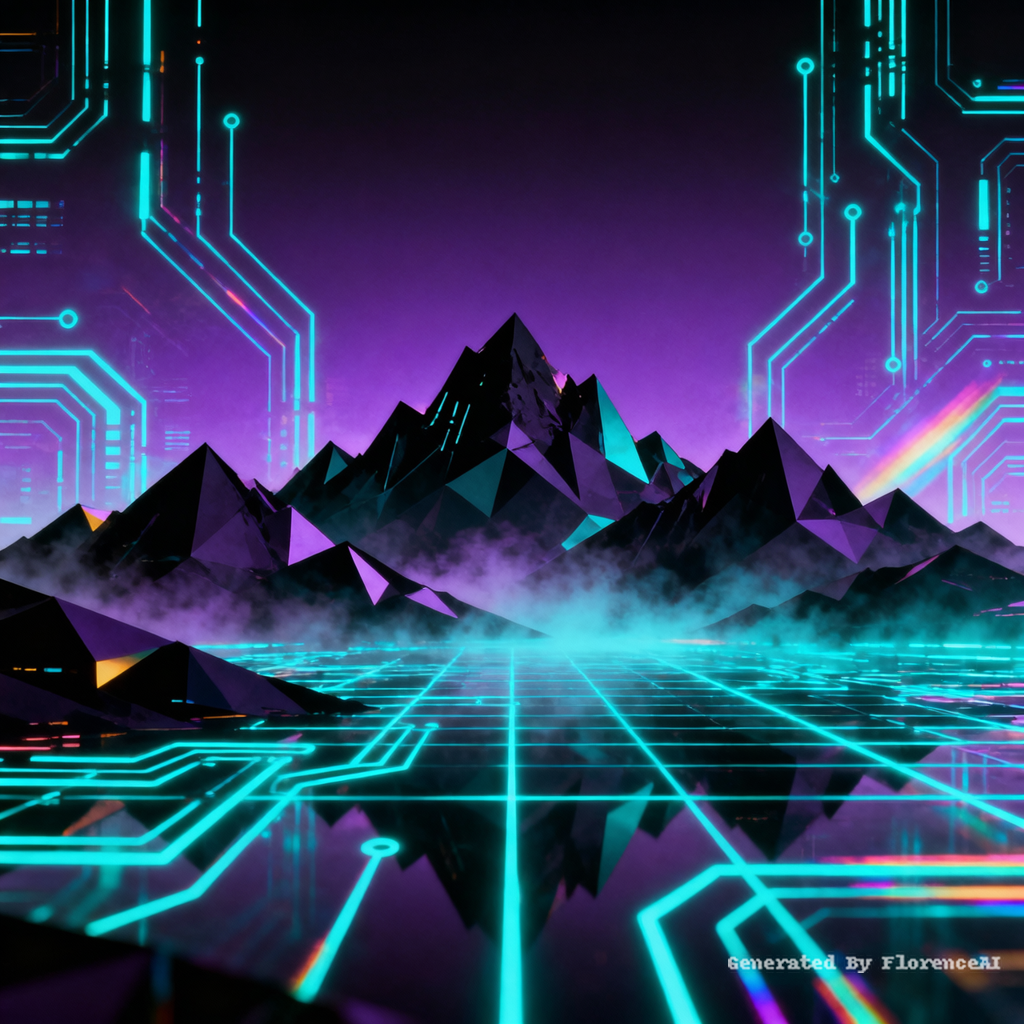 Dark synthwave background, deep purple and black g