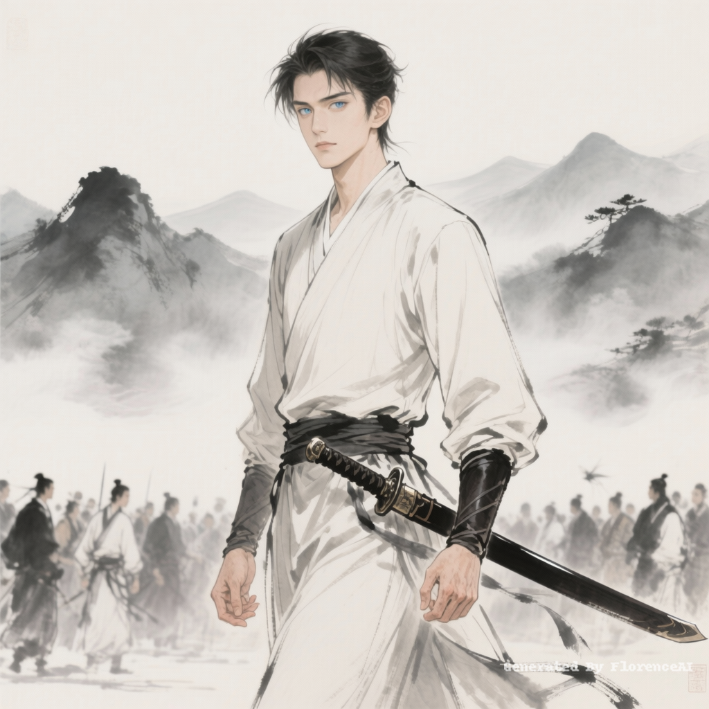 给我一个古风男主
一身素色劲装，腰悬一柄乌木鞘长剑，身形挺拔如松，行走间衣袂轻扬，不见半分拖沓。面如