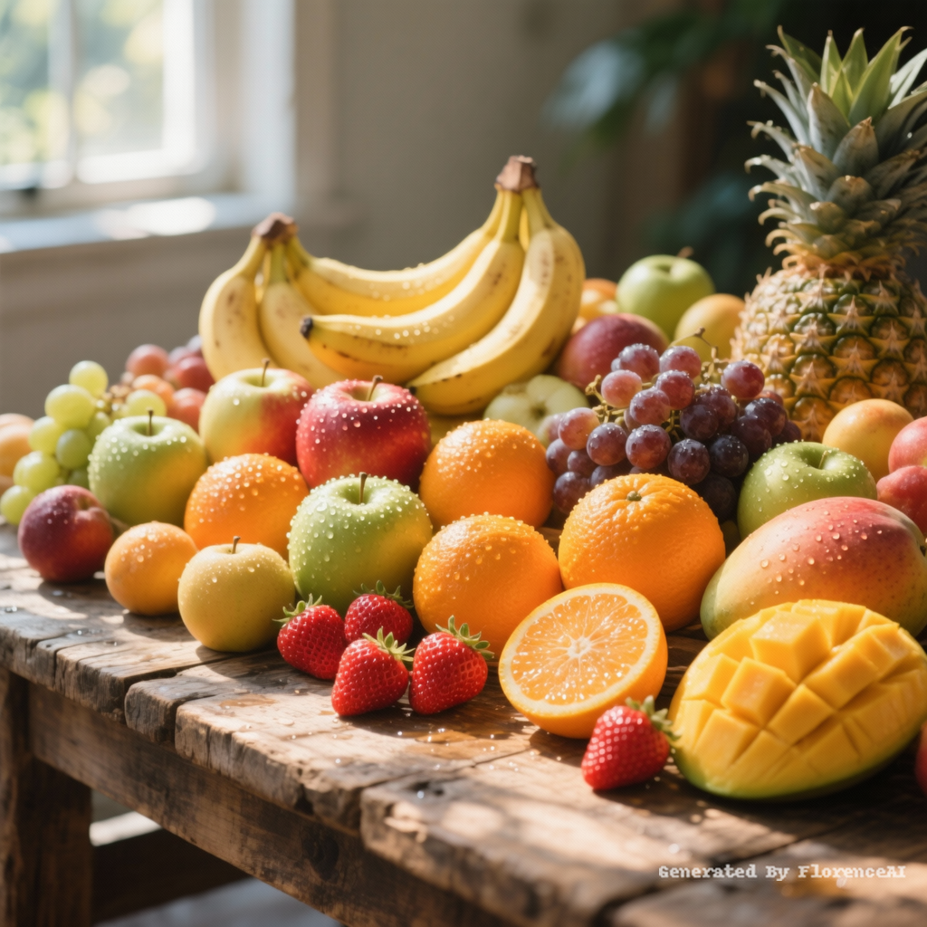 lots of pictures of fruits