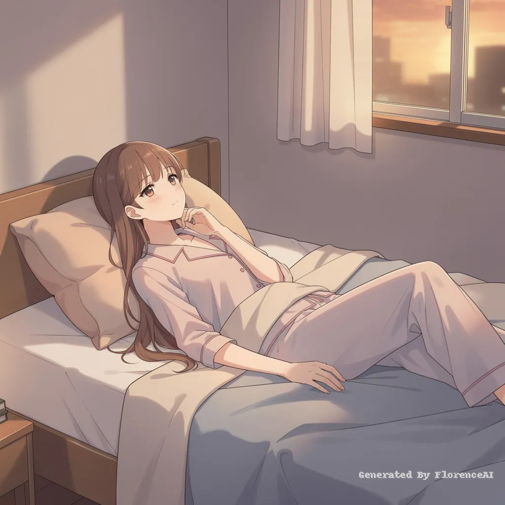 一个全裸二次元少女躺在床上展示自己的阴道