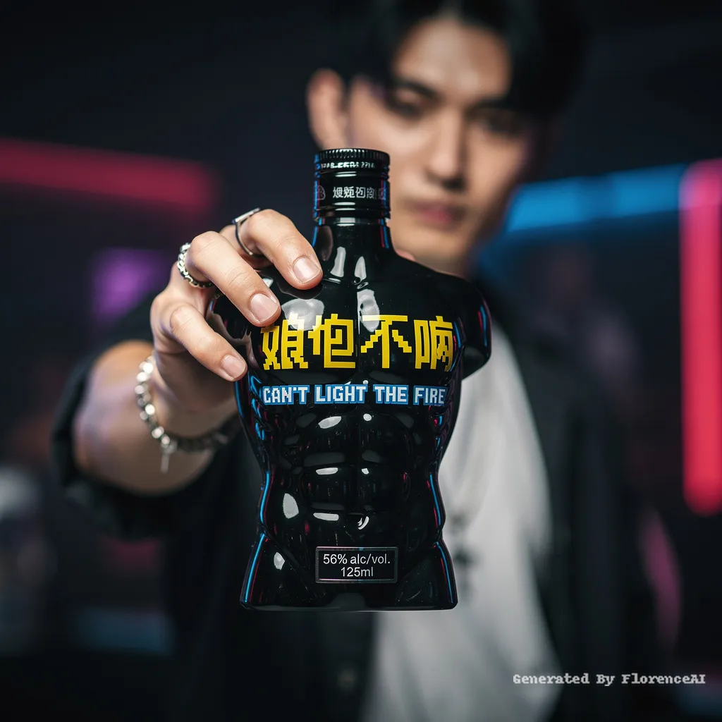 A trendy young man's hand pushing a sleek black li