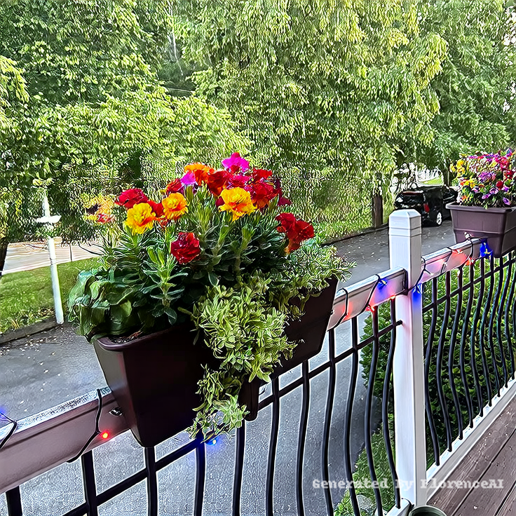 A patio in an American family's home. The dark bro